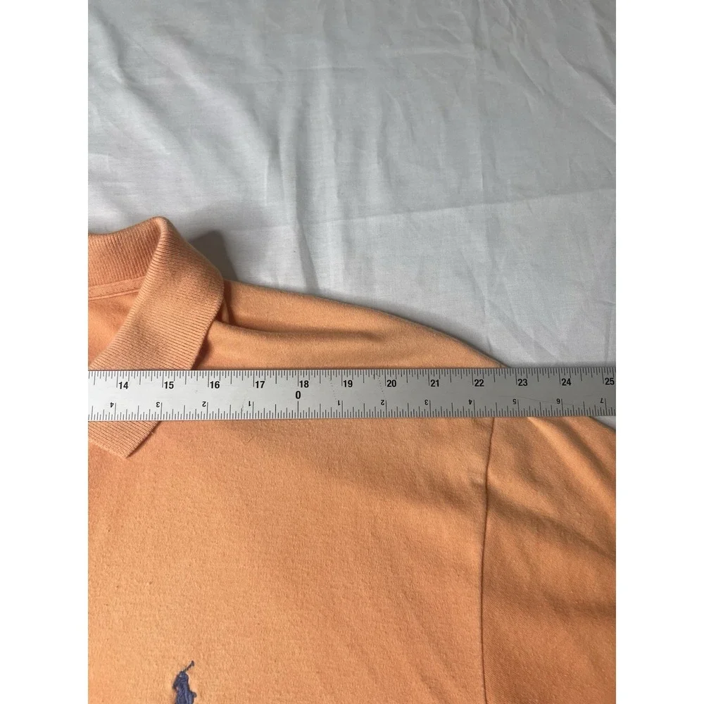 Ralph Lauren Polo Shirt Mens Size XL Orange Pony Casual‎ Short Sleeve Cotton